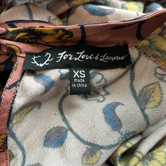 For Love and Lemons Pink Open Back Night Out Dress Urban Outfitters Floral Sz XS - Picture 9 of 12